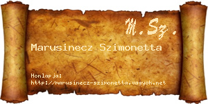 Marusinecz Szimonetta névjegykártya